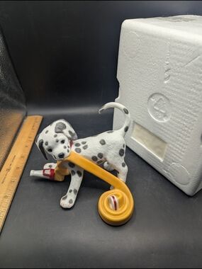 Vtg 1994 Princeton Gallery Vintage Fine Porcelain Dalmatian Figure "Tug O War"